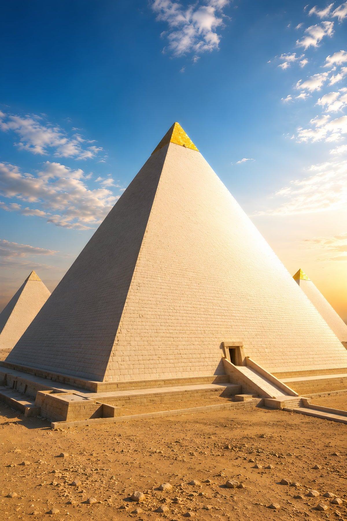 Pyramiden von Gizeh – Goldene Stunde