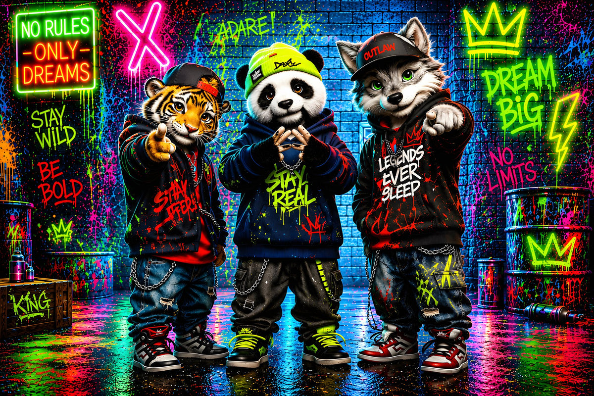 Dream Big Crew – Neon Streetwear Tiere