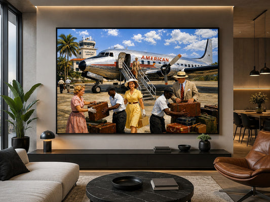 Golden Age – Retro-Reisen der 50er – Leinwandbild im Raum