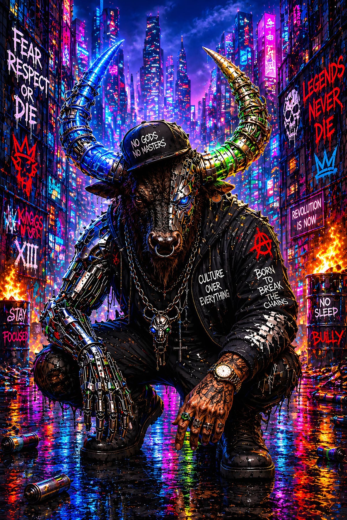 Raging Bull – Neon-Minotaurus