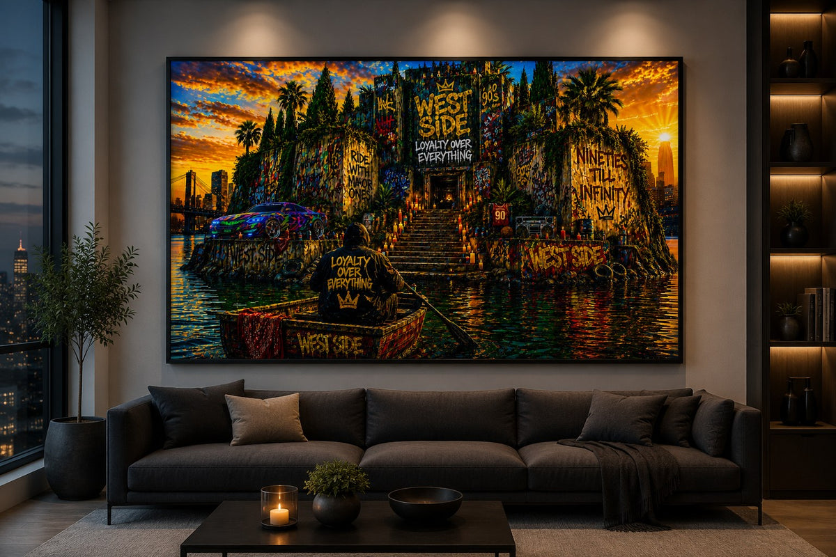 West Side Paradise – Riviera Graffiti – Leinwandbild im Raum