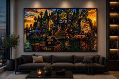 West Side Paradise – Riviera Graffiti – Leinwandbild im Raum