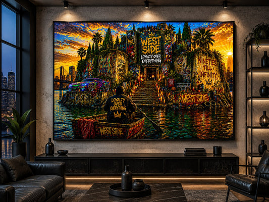West Side Paradise – Riviera Graffiti – Leinwandbild im Raum