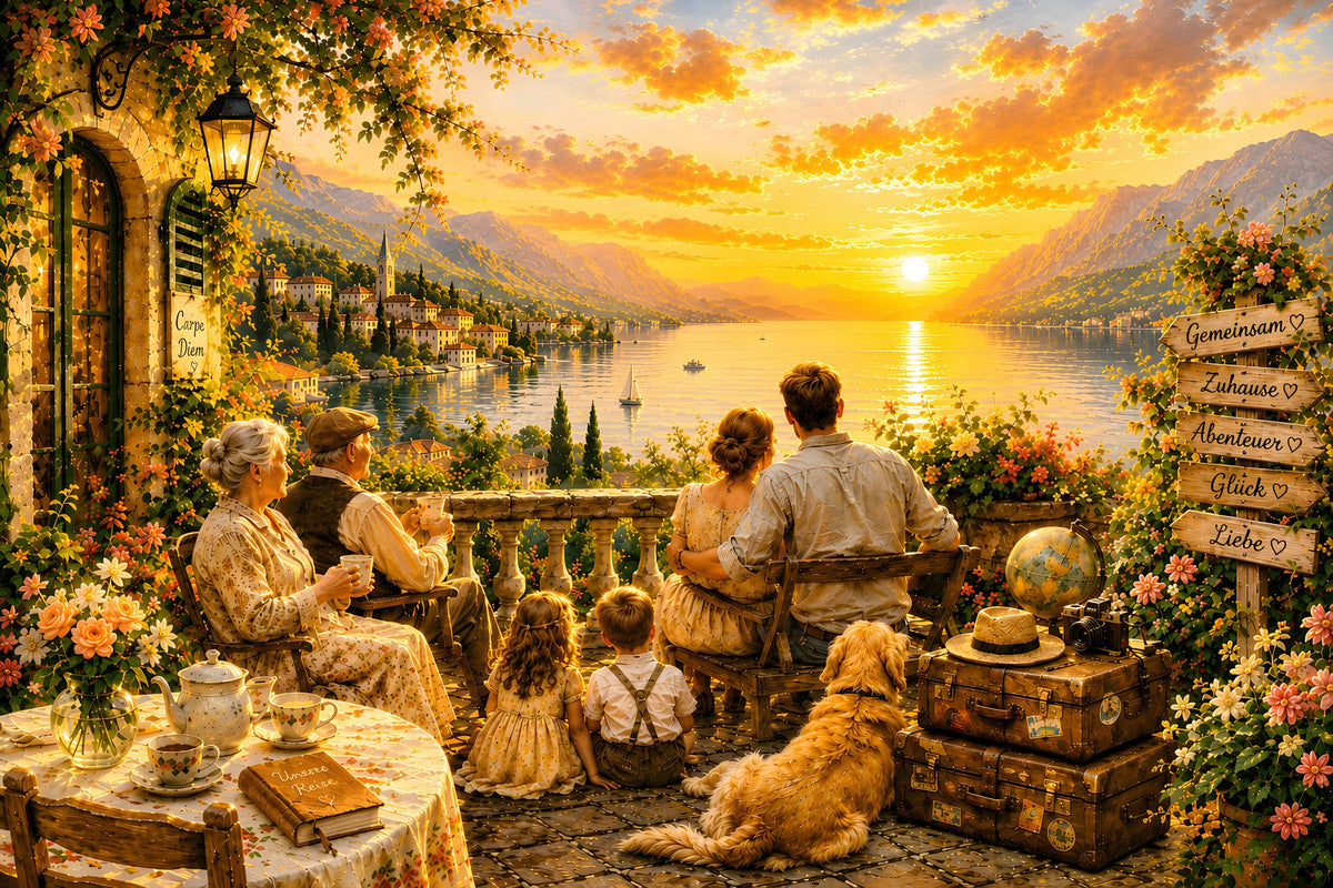 Familienzeit am See – Goldene Stunde