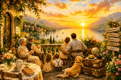 Familienzeit am See – Goldene Stunde